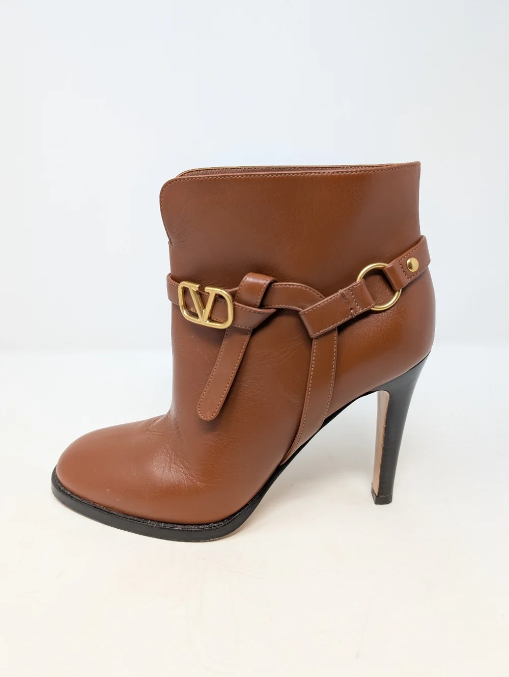 Valentino Garavani VLogo Brown Ankle Boots booties Size 37